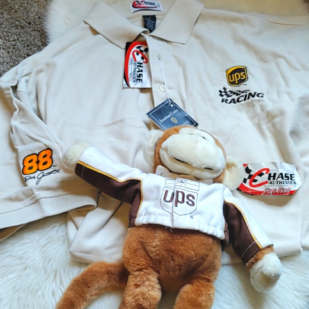 Chase Authentics UPS Racing Beige Polo Shirt